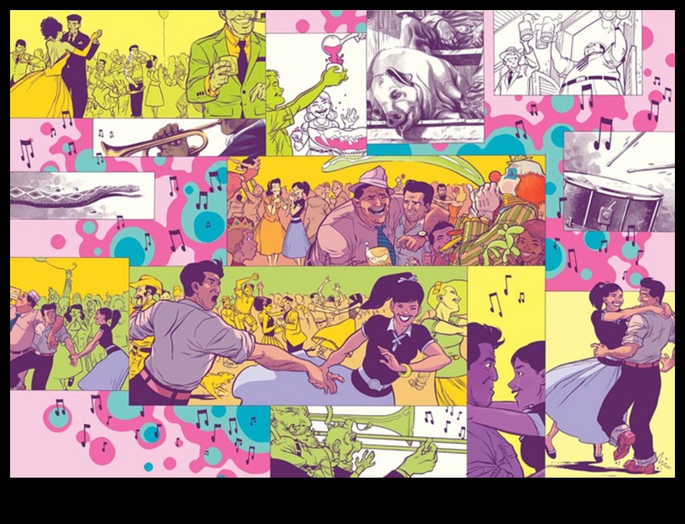 Comic Strip Chronicles A Visual Journey through Pop Art 5 סיפורי קומיקס: לכידת נרטיבים בלוחות פופ ארט